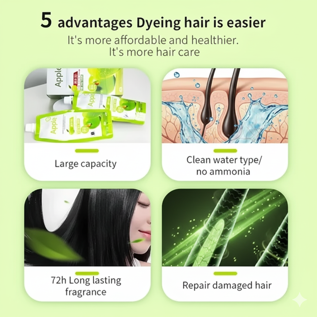 Original Apple Black Hair Color 96 – Ammonia-Free